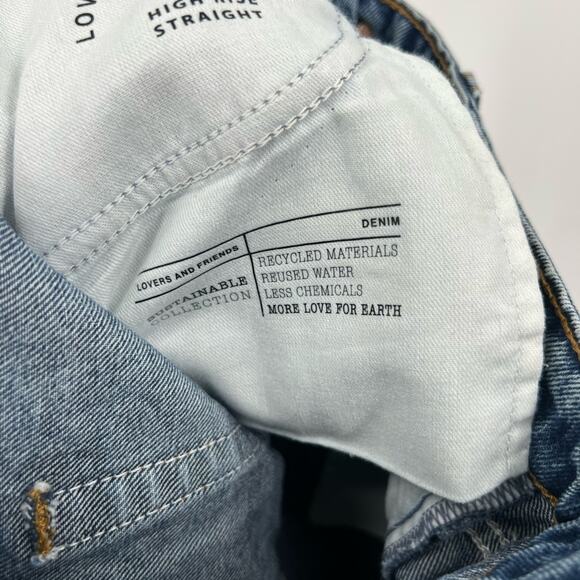 Lovers and Friends Ryan High Rise Loose Straight Jeans in San Sebastián - Picture 10 of 12